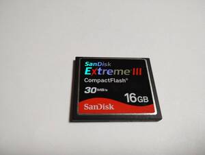  ちょい凹み有り　16GB　SanDisk　ExtremeⅢ　CFカード　フォーマット済み　メモリーカード　コンパクトフラッシュカード