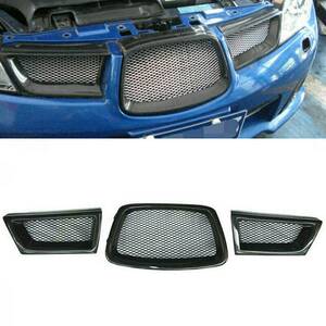 3PCS CARBON FIBER CAR FRAME FRONT LOWER MESH GRILL GRILLE FOR SUBARU IMPREZA 9TH WRX/STI 2006-2007 28012