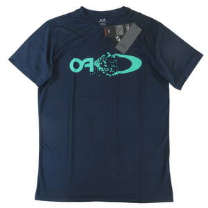 新品◆OAKLEY◆吸汗速乾 UPF15＋ ENHANCE MESH SS TEE 11.0 エンハンス メッシュ 半袖 Tシャツ US S JPN M 紺◆オークリー◆J