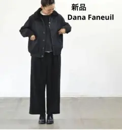 新品 Dana Faneuil メルトン ファージャケット(M)ブラック