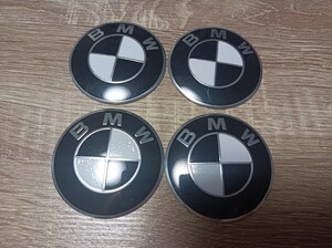 BMW ホイールセンターキャップ シール 4枚セット 直径65mm ブラック