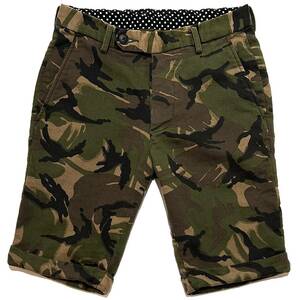 LEON掲載 定価3.2万 1piu1uguale3 NEW WAVE SWEAT CAMO SHORTS Ⅲ ニューウェーブスウェットカモショートパンツ ショーツ デニム wjk akm