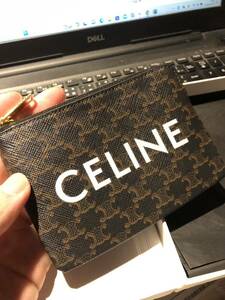 CELINE セリーヌ 10C662CA2.38NO Coin ＆ Card Pouch コインケース カードケース ブラック　FK