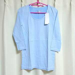 1870 送料無料 半額以下 新品タグ付き ローリーズファーム カットソー 七分袖 スカイブルー Mサイズ トップス 長袖 水色 ブルー Tシャツ