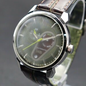 ORIENT オリエント モデイド ET0J-C0 CA 自動巻き 裏スケルトン グリーン文字盤 英デイデイト 純正ベルト メンズ腕時計