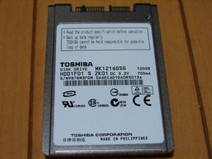 Toshiba 120GB 1.8inch(uSATA) SATA/150 MK1216GSG HDD1F01 FDW