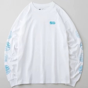 ☆Lサイズ☆未使用　ブルコ BLUCO PRINT L/S TEE OLD LOGO BANANA　WHITE-BLUE　ロゴプリント長袖Tシャツ　ネコポス