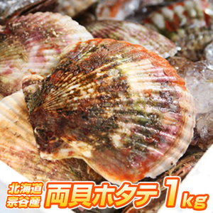 【北海道産】ホタテ 1kg | 宗谷地方 4～6枚程度 冷凍 両貝ホタテ 帆立 殻付きホタテ 貝付きホタテ 北海道産帆立 お中元 父の日ギフト