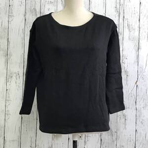 JOHNBULL　ジョンブル　ニットシャツ　Fサイズ　BLACK　ポートネック　T-599　USED