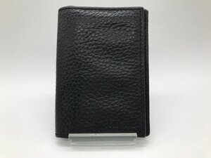 ■【YS-1】 コールハーン Cole Haan カードケース ■ 黒系 本革 レザー 11cm×8cm 【同梱可能商品】K■