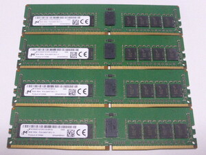 メモリ サーバーパソコン用 Micron DDR4-2400 (PC4-19200) ECC Registered 8GBx4枚 合計32GB 起動確認済です MTA18ASF1G72PZ-2G3B1QI④