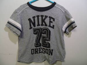 全国送料無料 ナイキ NIKE 子供服キッズ男の子 プリント半袖グレー色Tシャツ 110