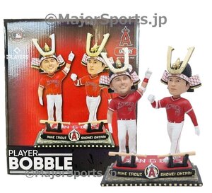 【MS】大谷翔平+トラウト 2023年 ホームラン兜 ダブル・ボブルヘッド人形 新品箱入り 288個限定 完売品 バブルヘッド 首振り ドジャース