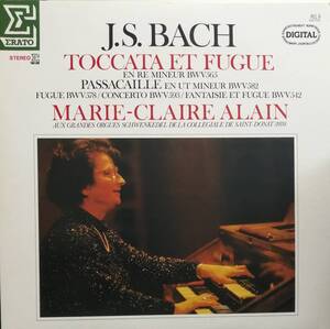 LP盤 マリー＝クレール・アラン　Bach 「トッカータとフーガ」 BWV565～「パッサカリアとフーガ」 BWV582