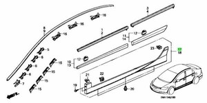 ホンダ HONDA シビック CIVIC FD2 タイプR サイドスカート 色：NH0（チャンピオンシップホワイト） 左右 サイドシル ガーニッシュ JDM