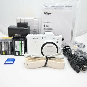 Nikon ミラーレス一眼カメラ Nikon 1 (ニコンワン) V1 (ブイワン) 薄型レンズキット ホワイトN1 V1ULK WH