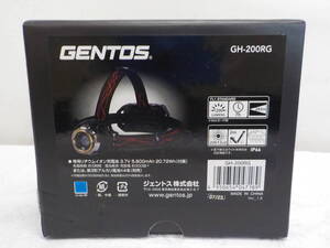 ☆【美品】GENTOS ジェントス GH-200RG LEDヘッドライト 最大1200ルーメン 専用ケーブル・取説付 【動作確認済】