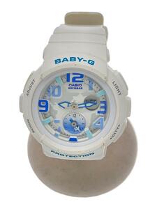 CASIO◆BABY-G/電池切れ腕時計/デジアナ/ラバー/WHT/WHT/BGA-190