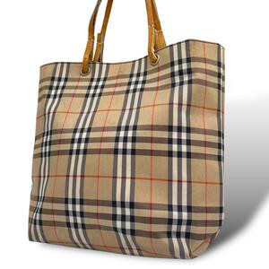 Burberry バーバリーロンドン　ハンドバッグ　トート　ノバチェック　レザー