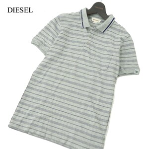 DIESEL ディーゼル 春夏 半袖 ボーダー★ 鹿の子 ポロシャツ Sz.S　メンズ　A3T07952_7#A