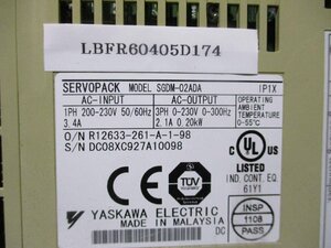 中古 YASKAWA SERVO PACK SGDM-02ADA ACサーボパック (LBFR60405D174)