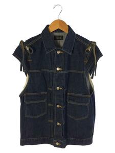 soduk◆22SS/ribbon denim vest/FREE/コットン/IDG/0422010204