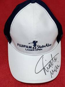 JLPGA 岩井千怜 直筆サイン入りFUJIFILM STUDIO ALIES LADIES OPEN スタジオアリスレディス オープン オリジナルキャップ 非売品 新品