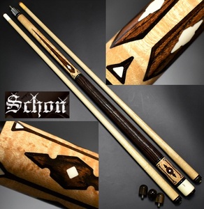 ◆Schon Custom Cues◆Bob Runde SPシリーズ リザード本革 2シャフト ショーン