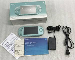 ◇ SONY PSP 本体 [ PSP-2000 MG ] 【動作確認済み】 【バッテリー欠品/傷汚れ多め】 2008年購入 ミントグリーン / ジャンク(S240613_5)