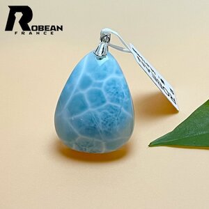 上品 EU製 定価17万円★ROBEAN・ラリマーペンダント★パワーストーン アクセサリー 天然石 高級 綺麗 お守り 約32.8*25.5*10.8mm ML815498