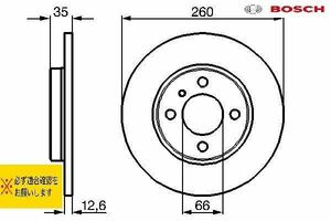 BOSCH製　BMW 3シリーズ E30 コンバーチブル　サルーン　0986478029 ブレーキディスクローター　フロント ２枚セット　新品