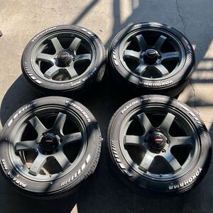 超希少 RAYS グラムライツ 57DR-X 2122 18インチ 8J＋36 PCD139.7 6穴 6H ハイエース 限定モデル 225/50R18C107/105H美品 綺麗 １円売切り