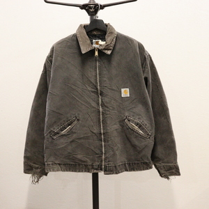 r418 90sビンテージ カーハート CARHARTT ダック デトロイトジャケット BLK■1990年代製 表記XLサイズ 黒 ブラック アメカジ 古着卸 80s 