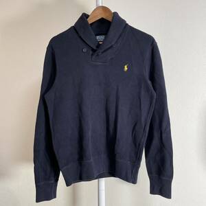 Polo by Ralph Lauren ポロバイ ラルフローレン 襟付き スウェット トレーナー ポニー ネイビー 古着 f182