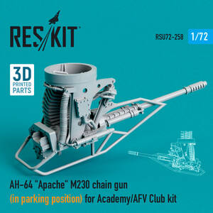 ◆◇RESKIT【RSU72-0258】1/72 AH-64アパッチ M230チェーンガン(駐機モード)(アカデミー/AFVクラブ用)◇◆　　