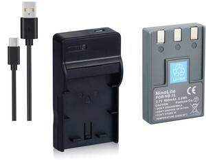 セットDC17 対応USB充電器 と Canon NB-1LH NB-1L 互換バッテリー