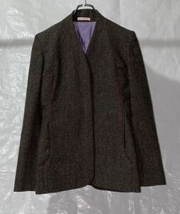 AW1996 HUSSEIN CHALAYAN COLLARLESS TAILORED JACKET フセインチャラヤン　ジャケット