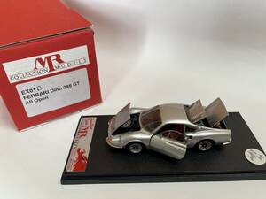 美品 フェラーリディーノ246GT シルバー　1/43 MRコレクションモデル フルオープン　精密ディスプレイモデル