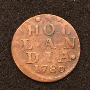 KM#80/オランダ共和国 1 Duit 銅貨（1780）[E4166]コイン
