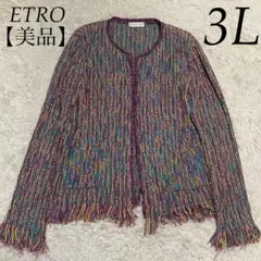 ETRO【美品】3L ツイード ラメ ニット カーディガン