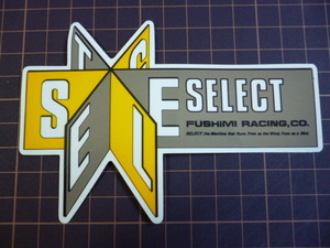 正規品 SELECT FUSHIMI RACING ステッカー 当時物 です(耐熱/123×84ｍｍ/GS400 CB400N ホークⅢ CB400T 等に) セレクト フシミ レーシング