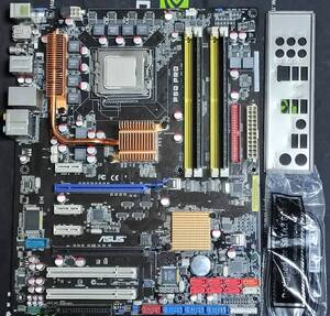 【中古動作品】ASUS P5Q PRO【LGA775、P45チップセット】【ｘ3350、1Gｘ2枚メモリーセット】②