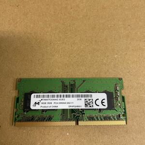 ヨ22 Micron ノートPCメモリ 16GB 1Rx8 PC4-3200AA 1枚　動作確認品　