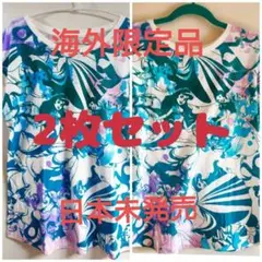 【お得な2枚セット】ディズニー　プリンセス　Tシャツ 総柄　海外ディズニー限定品