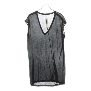 Rick Owens リックオウエンス 22AW STROBE ストローブ Vネック ノースリーブ カットソー ブラック RU02B2233-UC