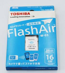 TOSHIBA 無線LAN搭載 FlashAir SDHCカード 16GB Class10 日本製 (国内正規品) SD-WE016G