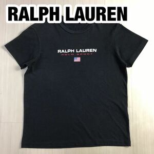 RALPH LAUREN ラルフローレン プリント 半袖Tシャツ ブラック ロゴ