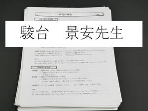 【最新版】2023年度　駿台　景安聖士先生　上位　化学講義プリント　理論化学・有機化学・無機化学　鉄緑会　河合塾　東進　代ゼミ　SEG