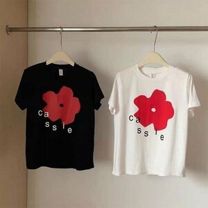 半袖Tシャツ 韓国風レディース服 トップス おしゃれ 綺麗め S ブラック