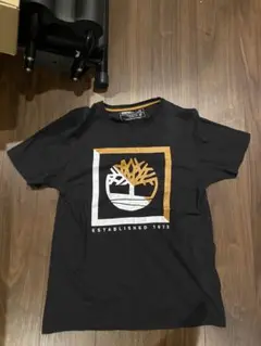 Timberland Tシャツ L/G 黒 ロゴ入り